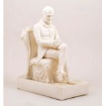 A Parian memorial figure, Duke of Wellington, after George Abbott, Samuel Alcock & Co.