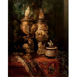 Ludwig Augustin
Still Life of Precious Objects,
signed,
oil on board,
39cm x 31cm.