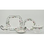 Shelley part tea service, Pink Rose pattern, to include, twelve cups, twelve saucers,