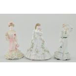 Coalport model of a Lady, "Beatrice at the Garden Party", another Coalport model of a lady,