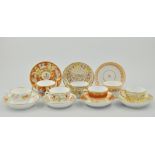 Collection of 18th/19th Century cups and saucers, (14).