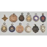 Collection of shooting medals and fobs, Miss H.E.