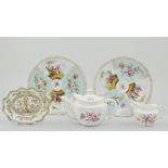 Collection of decorative teaware, to include, Royal Crown Derby Posies pattern, Dresden plates,