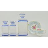 Collection of glass and ceramic wares, to include, decanters, cups, saucers, jugs etc, (2 boxes).