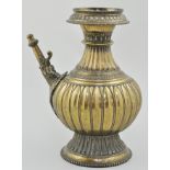 Islamic Persian Hookah pipe base, dragon detailing to the pipe fitment, height 30cm.