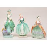 Royal Doulton figure, Phyllis HN1698, 23cm and two others, Sibell HN1695 and Virginia HN1694,