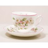 Coalport bone china six place dinner service, decorated with apple blossom,