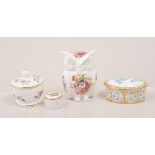 Small collection of bone china boxes, including Royal Crown Derby, Spode,