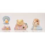 Six Beswick Beatrix Potter character jugs, including Jemima Puddleduck, Mr Jeremy Fisher,