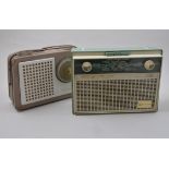 Vintage Roberts radio, brown cloth case, two transistor radios, (3).