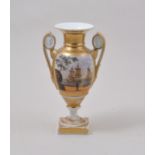 French porcelain amphora shape vase, late 19th Century,