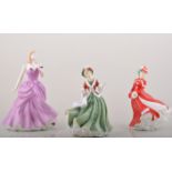 Three Royal Doulton Pretty Ladies figures, Christmas Day HN4757,