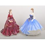 Three Royal Doulton Ladies of the Year, Katie HN5118, 25cm, A Christmas Wash,