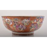 Chinese export porcelain rose bowl, probably 19th Century,