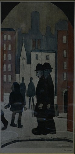 After Laurence Stephen Lowry, The Brothers, signed, colour print,