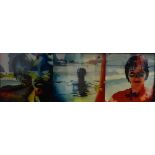 Contemporary, Portrait triptych, photographic print on acrylic, 31cm x 98cm.