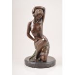 Guissepe Bessi, 'Oriental Dancer' a patinated bronze study,