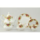 Large quantity of Royal Albert "Old Country Rose" pattern tea and dinner ware,