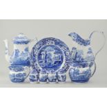 Large collection of Copeland Spode blue and white ware, to include: bowls, plates, teapots,