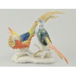 Karl Ens porcelain group, modelled with a pair of pheasants, stamped 6857, height 27cms.