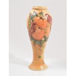 Sally Tuffin for Moorcroft Pottery, a 'Finches' vase, tall swollen bud form,