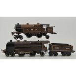 Hornby "O" gauge, 4-4-2 locomotive and tender, NORD 31801 in brown livery,