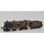 Hornby "O" gauge 4-4-2, Royal Scot, LMS 6100 locomotive and tender, maroon livery.