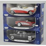 Bburago Diecast:  5:18 scale models and other larger scale diecast vehicles, (13).