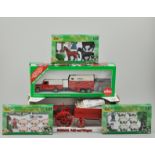 ERTL Diecast:  Farmall F-20 and wagon Siku Landrover Defender with horse box,