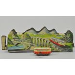 U.S Zone Germany tinplate clockwork mountain railway.