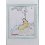 Jessie Marion King,
"And Being Weary She Sat Down Under a Chestnut Tree to Rest"
signed,