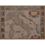 John Speed
Italia, Newly Augmented
Hand coloured map, bordered with six City Views,