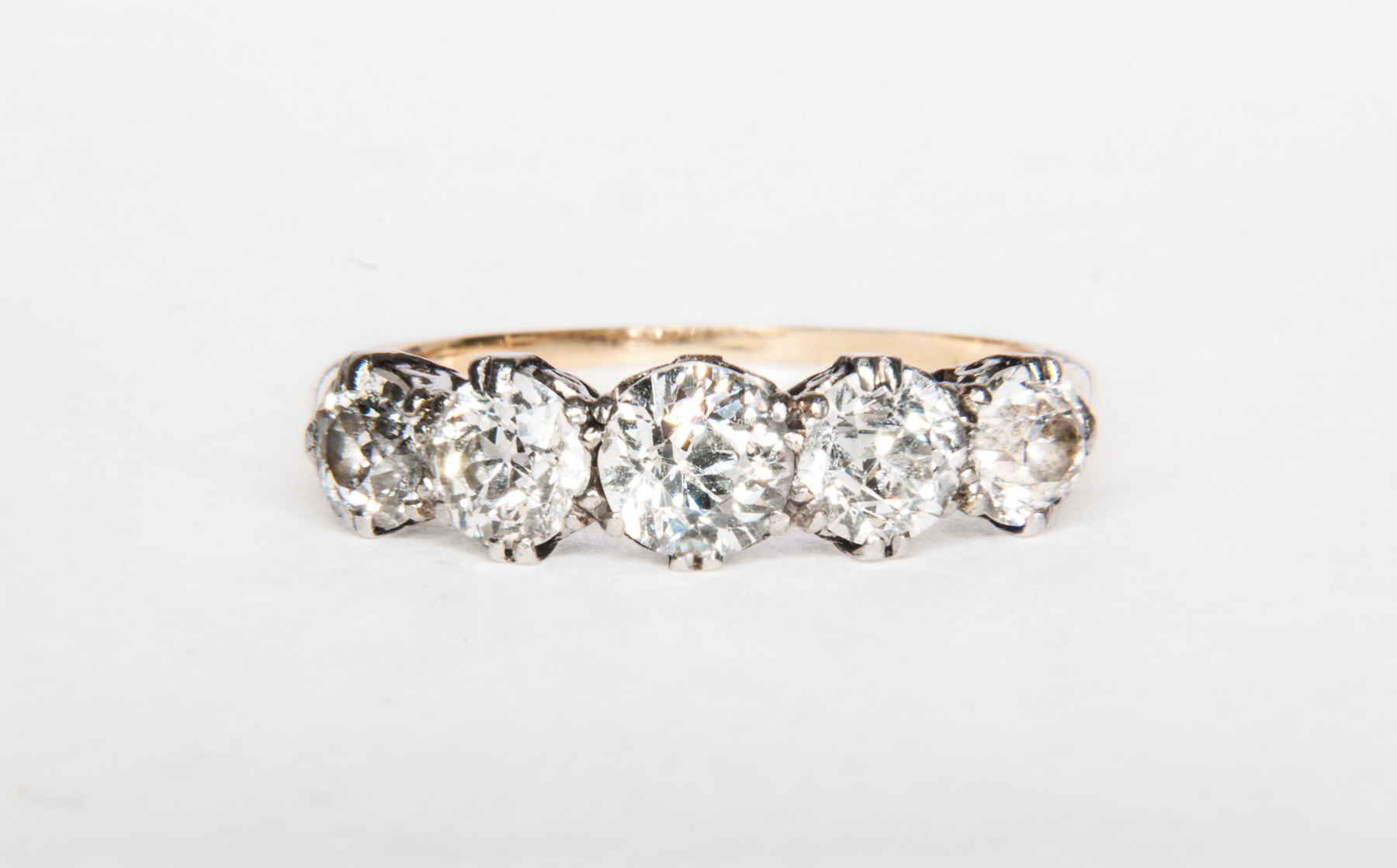 A traditional diamond five stone ring, diamonds (5),