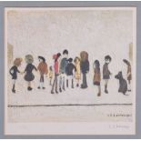 After Laurence Stephen Lowry
A Group of Children
Signed colour print
18cm x 19cm.