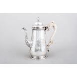 A George III silver coffee pot, conceiveably Thomas Cook and Richard Gurney, London probably 1747,