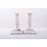 A pair of Victorian silver dwarf candlesticks, by Martin Hall & Co.
