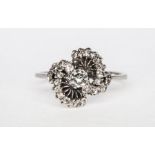 A diamond spiral cluster dress ring,