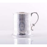 A Victorian silver mug, indistinct makers mark, London 1879,