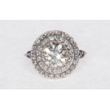 An Art Deco style diamond cluster ring,