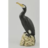 B.S (Poole) common Cormorant, model of a bird, impressed stamp to base, height 29cm.