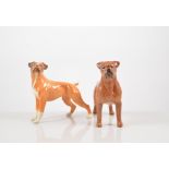 A group of six Beswick Boxers, including models 3081, matt and gloss glaze,