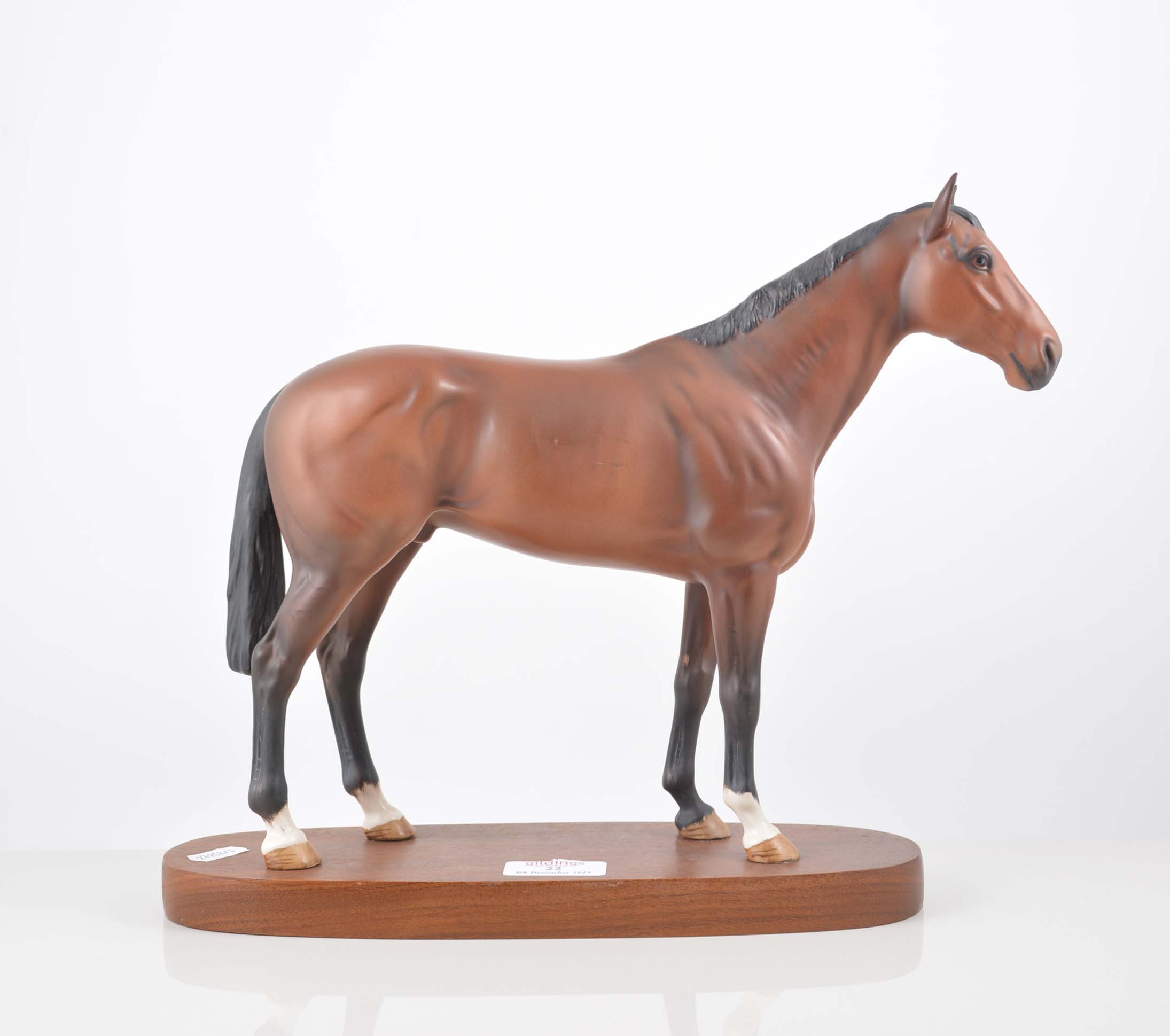 Beswick Connoisseur equestrian model Nijinsky, wooden base, 29cm.