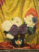 § Dame Laura Knight R.A., R.W.S. (1877-1970)oil on canvas,Still life of Chrysanthemums,unsigned,15.5