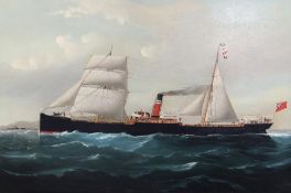 William Howard Yorke (1847-1921)oil on canvas,The Paddlesteamer 'Highland Lassie',signed,20 x 30in.