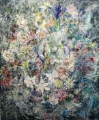 20th century French Schooloil on canvas,Still life of flowers,30 x 25in.