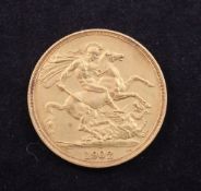 An Edwardian VII 1902 gold matt proof two pounds, UNC with occasional minute nicks