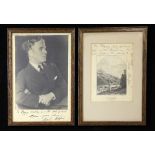 Charlie Chaplin (1889-1977) an autographed photograph inscribed to the aviatrix Peggy Salaman,