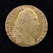 A George III 1786 gold guinea, (Nr VF).