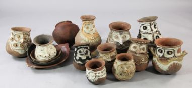 Papua New Guinea, a collection of twelve Aibom Village clay vessels, including storage jars, bowls