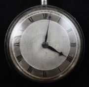 A 19th century Swiss silver repeating keywind pocket watch, the cuvette inscribed "Jn. Ls. Amabric a